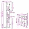 vidaXL Σετ Επίπλων Μπάνιου με ράφι 4 pcs Sonoma Δρυς 30 x 35 x 192 εκ.