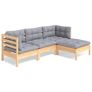 vidaXL &Sigma;&alpha;&lambda;ό&nu;&iota; &Kappa;ή&pi;&omicron;&upsilon; &Sigma;&epsilon;&tau; 4 &Tau;&epsilon;&mu;&alpha;&chi;ί&omega;&nu; &alpha;&pi;ό &Xi;ύ&lambda;&omicron; &Pi;&epsilon;ύ&kappa;&omicron;&upsilon; &mu;&epsilon; &Gamma;&kappa;&rho;&iota; &Mu;&alpha;&xi;&iota;&lambda;ά&rho;&iota;&alpha;