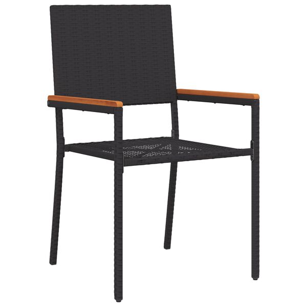vidaXL Σέτ φαγητού για κήπο 5 pcs Μαύρο 90 x 90 x 75 cm