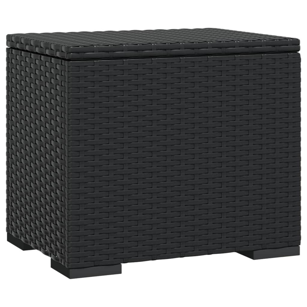 vidaXL Υποπόδια με Μαξιλάρια 2 τεμ. Μαύρα 40x30x40 εκ. από Συνθ. Ρατάν