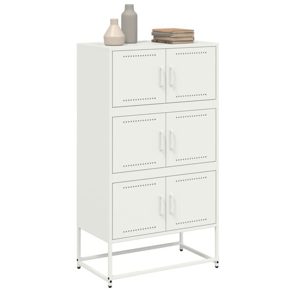 vidaXL Ντουλάπι Λευκό 68,5x38,5x123,5 εκ. από Ατσάλι