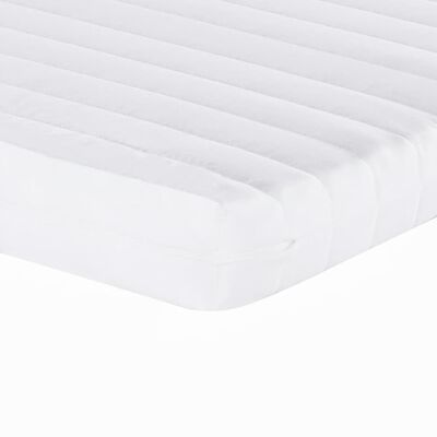 vidaXL Καναπές Κρεβάτι Συρόμενος Λευκός 90x200 εκ Συνθ. Δέρμα/Στρώματα