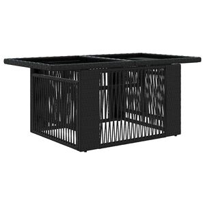 vidaXL &Tau;&rho;&alpha;&pi;έ&zeta;&iota; &Kappa;ή&pi;&omicron;&upsilon; &Mu;&alpha;ύ&rho;&omicron; 100 x 55 x 37 cm PE Rattan &kappa;&alpha;&iota; &Gamma;&upsilon;&alpha;&lambda;ί