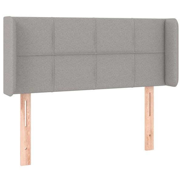 vidaXL Κεφαλάρι με Πτερύγια Ανοιχτό Γκρι 93x16x78/88 εκ. Υφασμάτινο