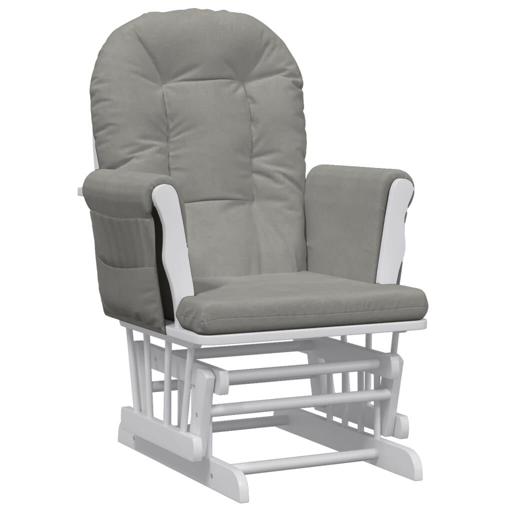 vidaXL Πολυθρόνα Relax Ανοιχτό Γκρι Υφασμάτινη με Σκαμπό