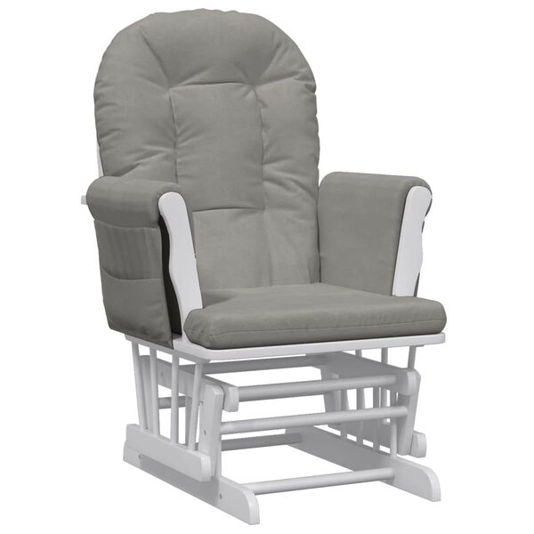 vidaXL Πολυθρόνα Relax Ανοιχτό Γκρι Υφασμάτινη με Σκαμπό