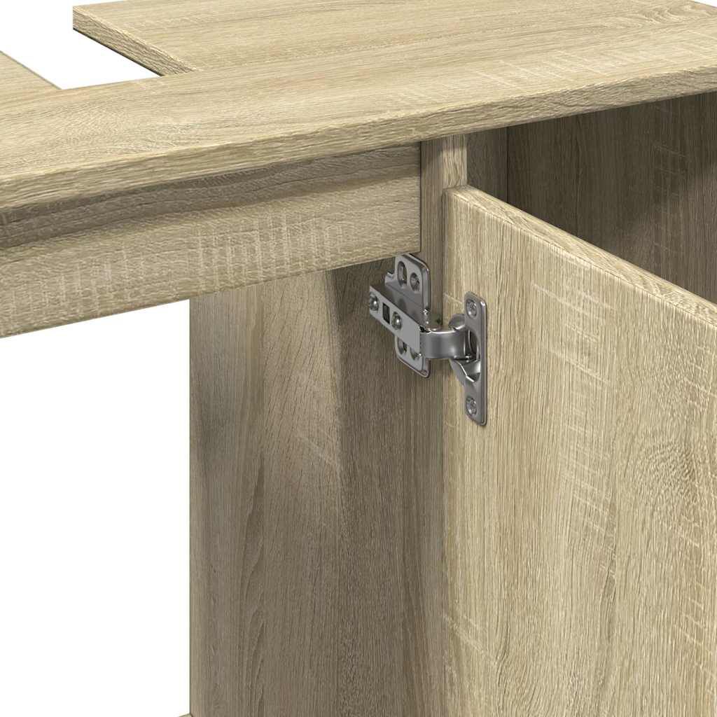 vidaXL Ντουλάπι Μπάνιου Sonoma Δρυς 80 x 33 x 60 εκ. από Επεξεργ. Ξύλο