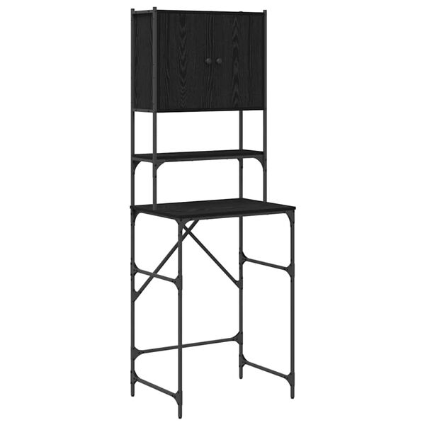 vidaXL Ντουλάπι πλυντηρίου Μαύρη δρυς 68 x 48.5 x 194 εκ