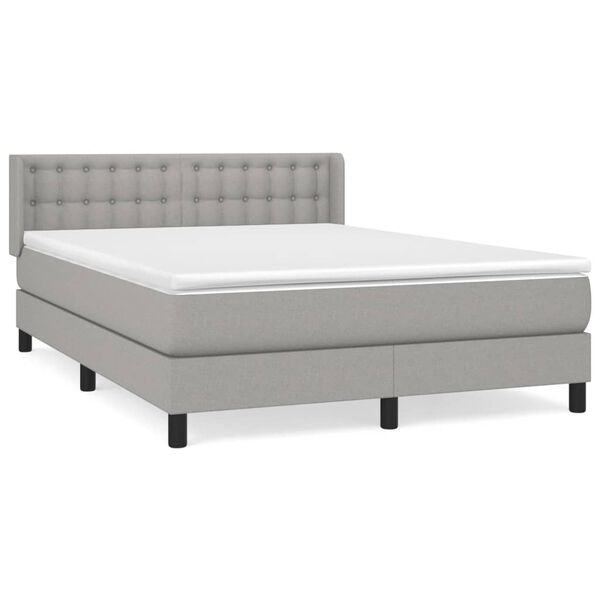vidaXL &Kappa;&rho;&epsilon;&beta;ά&tau;&iota; Boxspring &mu;&epsilon; &Sigma;&tau;&rho;ώ&mu;&alpha; &Alpha;&nu;&omicron;&iota;&chi;&tau;ό &Gamma;&kappa;&rho;&iota; 140x190 &epsilon;&kappa;. &Upsilon;&phi;&alpha;&sigma;&mu;ά&tau;&iota;&nu;&omicron;