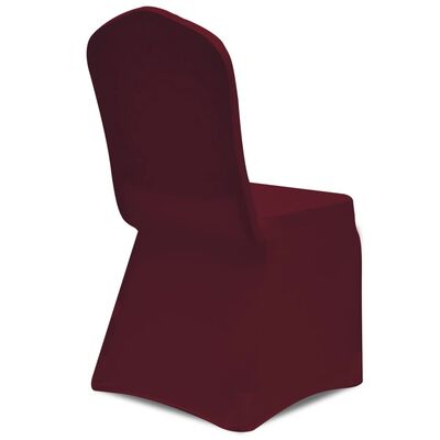 vidaXL Καλύμματα Καρέκλας Ελαστικά 100 τεμ. Μπορντό