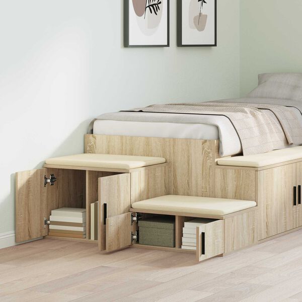 vidaXL Ντουλάπι αποθήκευσης Sonoma Δρυς 127 x 41 x 40 εκ