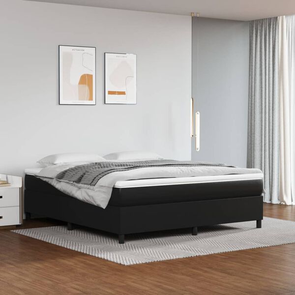 vidaXL &Kappa;&rho;&epsilon;&beta;ά&tau;&iota; Boxspring &mu;&epsilon; &Sigma;&tau;&rho;ώ&mu;&alpha; &Mu;&alpha;ύ&rho;&omicron; 160x200&epsilon;&kappa;.&alpha;&pi;ό &Sigma;&upsilon;&nu;&theta;&epsilon;&tau;&iota;&kappa;ό &Delta;έ&rho;&mu;&alpha;