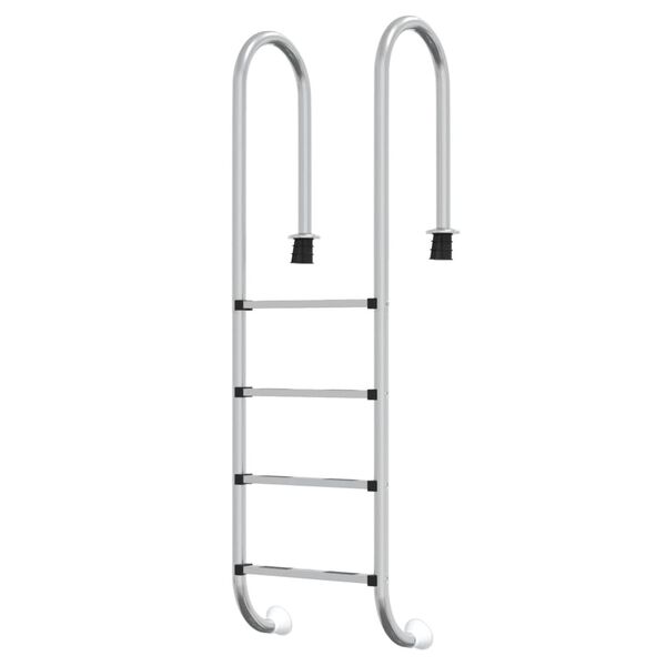 vidaXL Σκάλα Πισίνας 54 x 38 x 184,5 εκ. από Ανοξείδωτο Ατσάλι 304