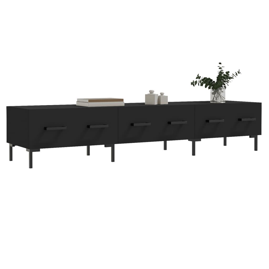 vidaXL Έπιπλο Τηλεόρασης Μαύρο 150x36x30 εκ. από Επεξεργασμένο Ξύλο