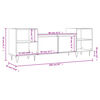 vidaXL Έπιπλο Τηλεόρασης Γυαλ. Λευκό 160x35x55 εκ. Επεξεργασμένο Ξύλο