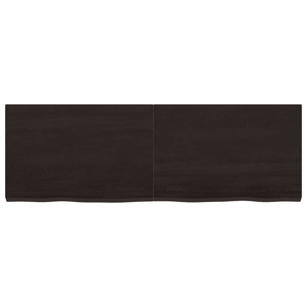 vidaXL Πάγκος Μπάνιου Σκούρο Καφέ 120x40x(2-4) εκ. Επεξεργ. Μασίφ Ξύλο