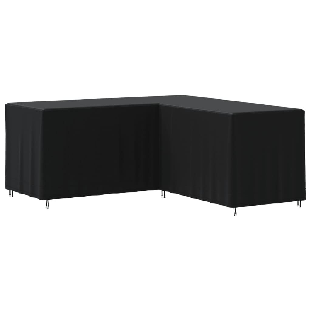 vidaXL Κάλυμμα Γωνιακού Καναπέ Μαύρο 215x215x80 εκ. Ύφασμα Oxford 420D