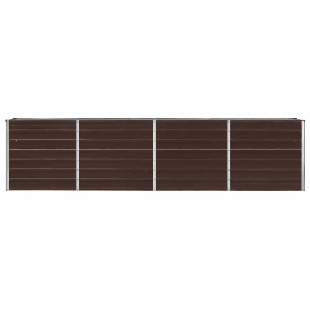 vidaXL Ζαρντινιέρα Ψηλή Καφέ 320 x 40 x 77 εκ. Γαλβανισμένος Χάλυβας