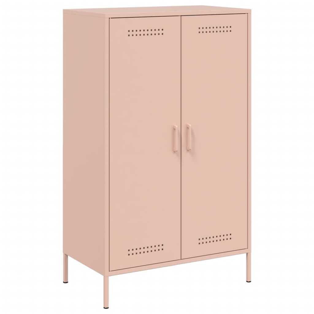 vidaXL Ντουλάπι Ροζ 68x39x113 εκ. από Ατσάλι