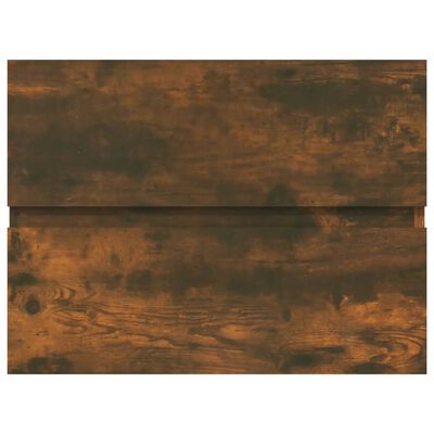 vidaXL Ντουλάπι Νιπτήρα Καπνιστή Δρυς 60x38,5x45 εκ. από Επεξεργ. Ξύλο
