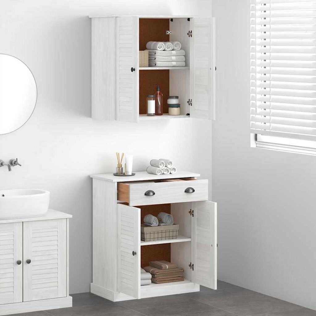 vidaXL Σετ Επίπλων Μπάνιου με συρτάρι 2 pcs Καφέ 67.5 x 34 x 80 εκ.