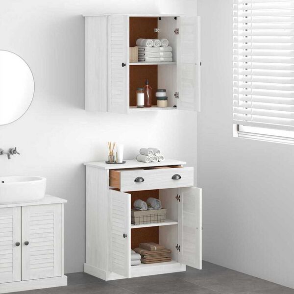 vidaXL Σετ Επίπλων Μπάνιου με συρτάρι 2 pcs Καφέ 67.5 x 34 x 80 εκ.