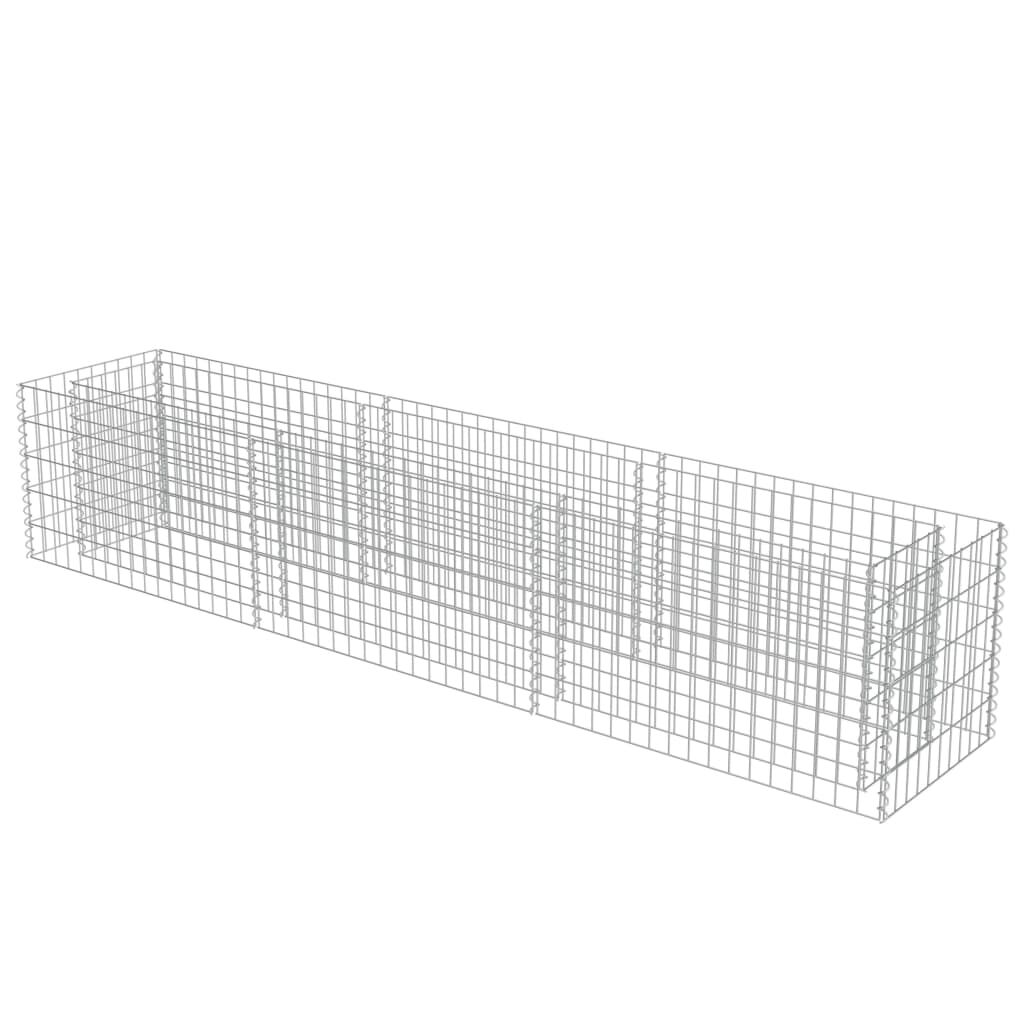 vidaXL Συρματοκιβώτιο-Γλάστρα Υπερυψωμένη 270x50x50 εκ. Γαλβ. Χάλυβας