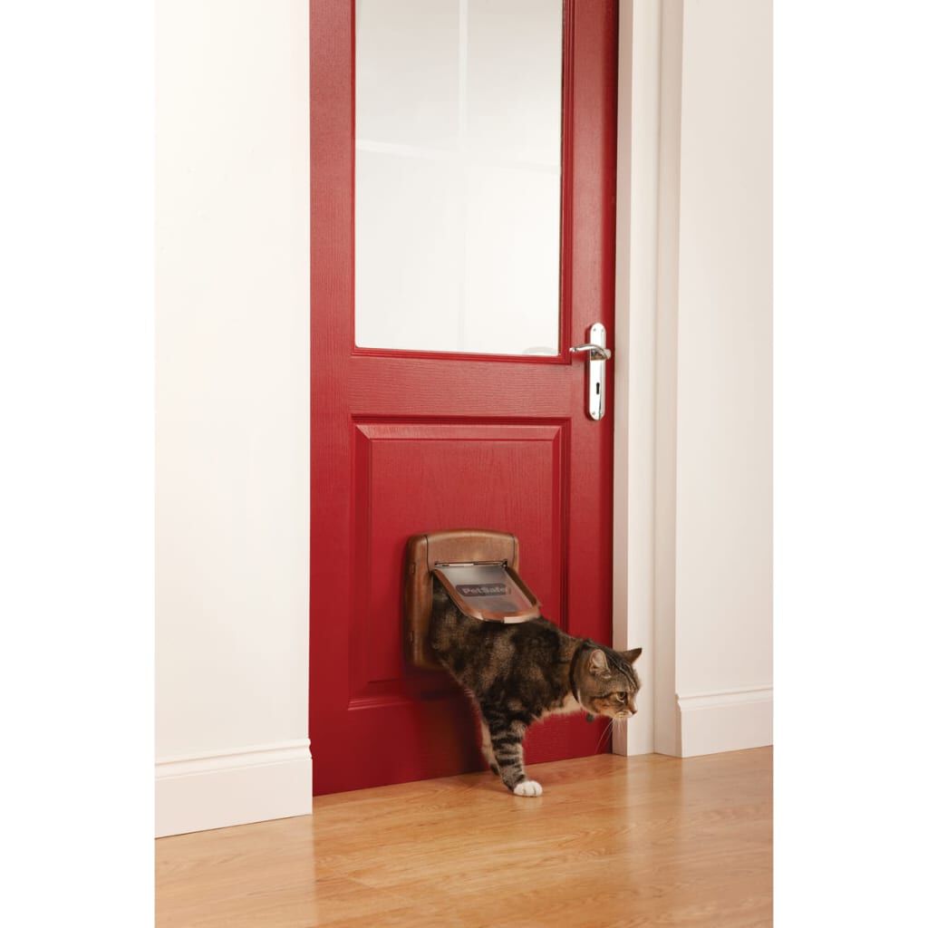 PetSafe Πορτάκι Γάτας Deluxe 420 Μαγνητικό 4 Κατευθύνσεων Καφέ