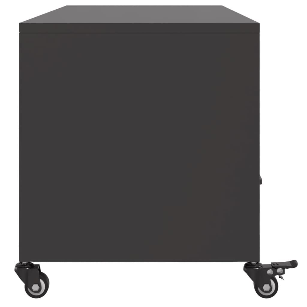 vidaXL Έπιπλο Τηλεόρασης Μαύρο 100,5x39x43,5 εκ. Ατσάλι