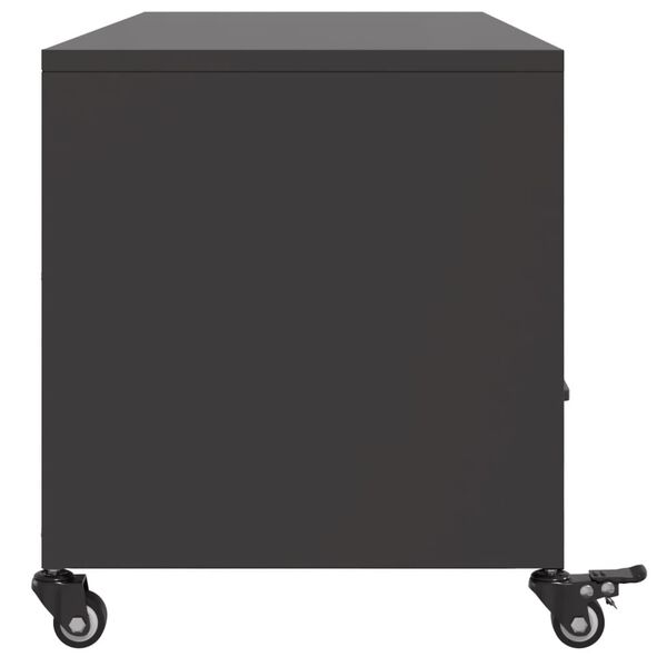 vidaXL Έπιπλο Τηλεόρασης Μαύρο 100,5x39x43,5 εκ. Ατσάλι