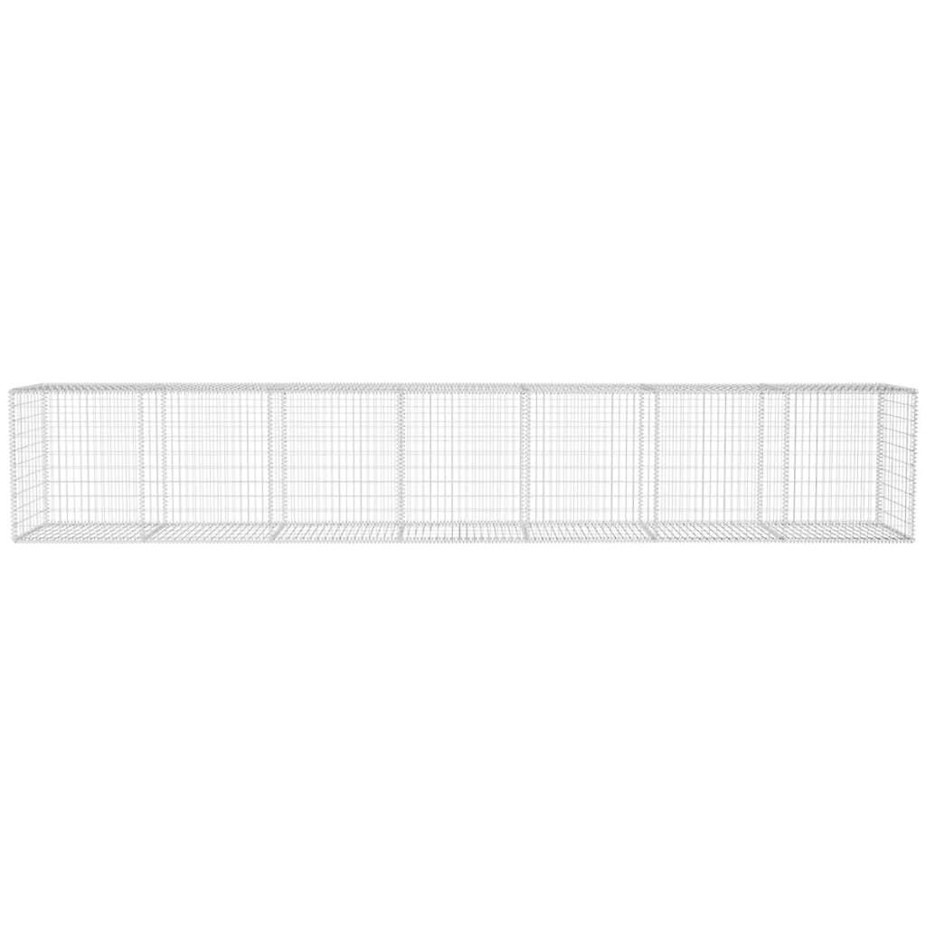 vidaXL Συρματοκιβώτιο Τοίχος 600x50x100 εκ. Γαλβαν.Χάλυβας + Κάλυμμα