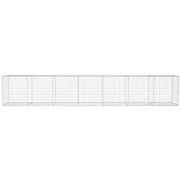 vidaXL Συρματοκιβώτιο Τοίχος 600x50x100 εκ. Γαλβαν.Χάλυβας + Κάλυμμα