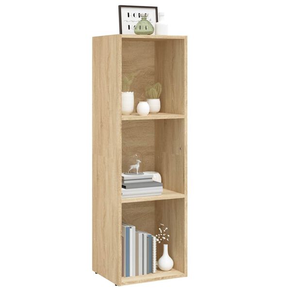 vidaXL Βιβλιοθήκη/Έπιπλο TV Sonoma Δρυς 36x30x114 εκ. από Μοριοσανίδα