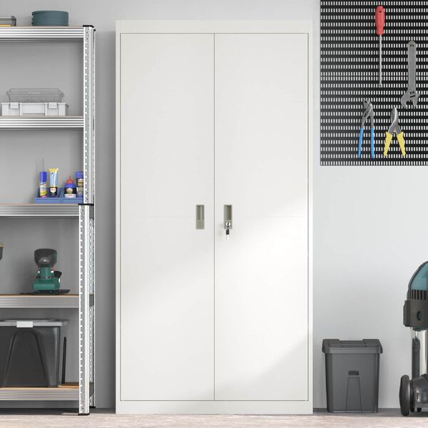 vidaXL &Nu;&tau;&omicron;&upsilon;&lambda;ά&pi;&iota; &alpha;&pi;&omicron;&theta;ή&kappa;&epsilon;&upsilon;&sigma;&eta;&sigmaf; 2 pcs &Lambda;&epsilon;&upsilon;&kappa;ό&sigmaf; 90 x 40 x 180 cm &Alpha;&tau;&sigma;ά&lambda;&iota;