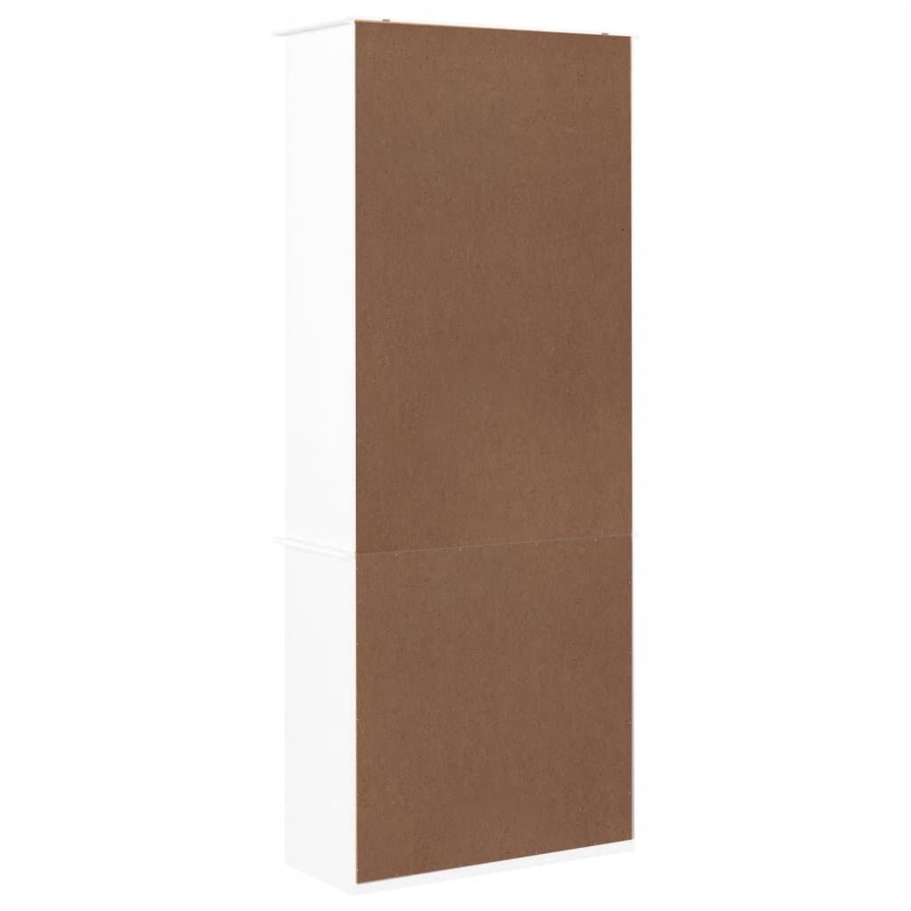 vidaXL Βιβλιοθήκη με Συρτάρια ALTA Λευκή 77x35x186,5 εκ. Μασίφ Πεύκο