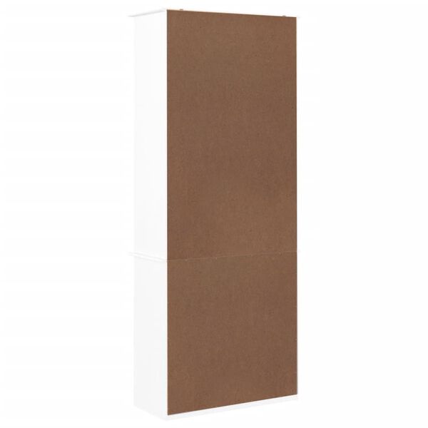 vidaXL Βιβλιοθήκη με Συρτάρια ALTA Λευκή 77x35x186,5 εκ. Μασίφ Πεύκο