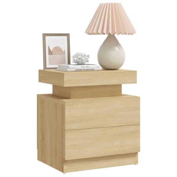 vidaXL Κομοδίνο Sonoma Δρυς 40 x 35 x 52 εκ. από Επεξεργ. Ξύλο