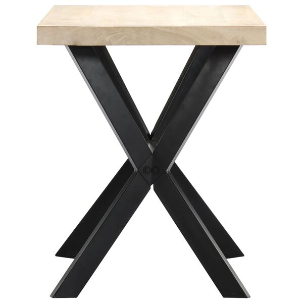 vidaXL Τραπεζαρία Λευκή 120 x 60 x 75 εκ. από Μασίφ Ξύλο Μάνγκο