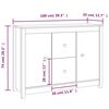 vidaXL Ντουλάπι Λευκό 100 x 35 x 74 εκ. από Μασίφ Ξύλο Πεύκου