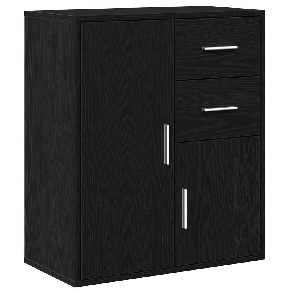 vidaXL Πλαϊνό γραφείο Μαύρη δρυς 60 x 31 x 70 εκ Επεξεργασμένο ξύλο