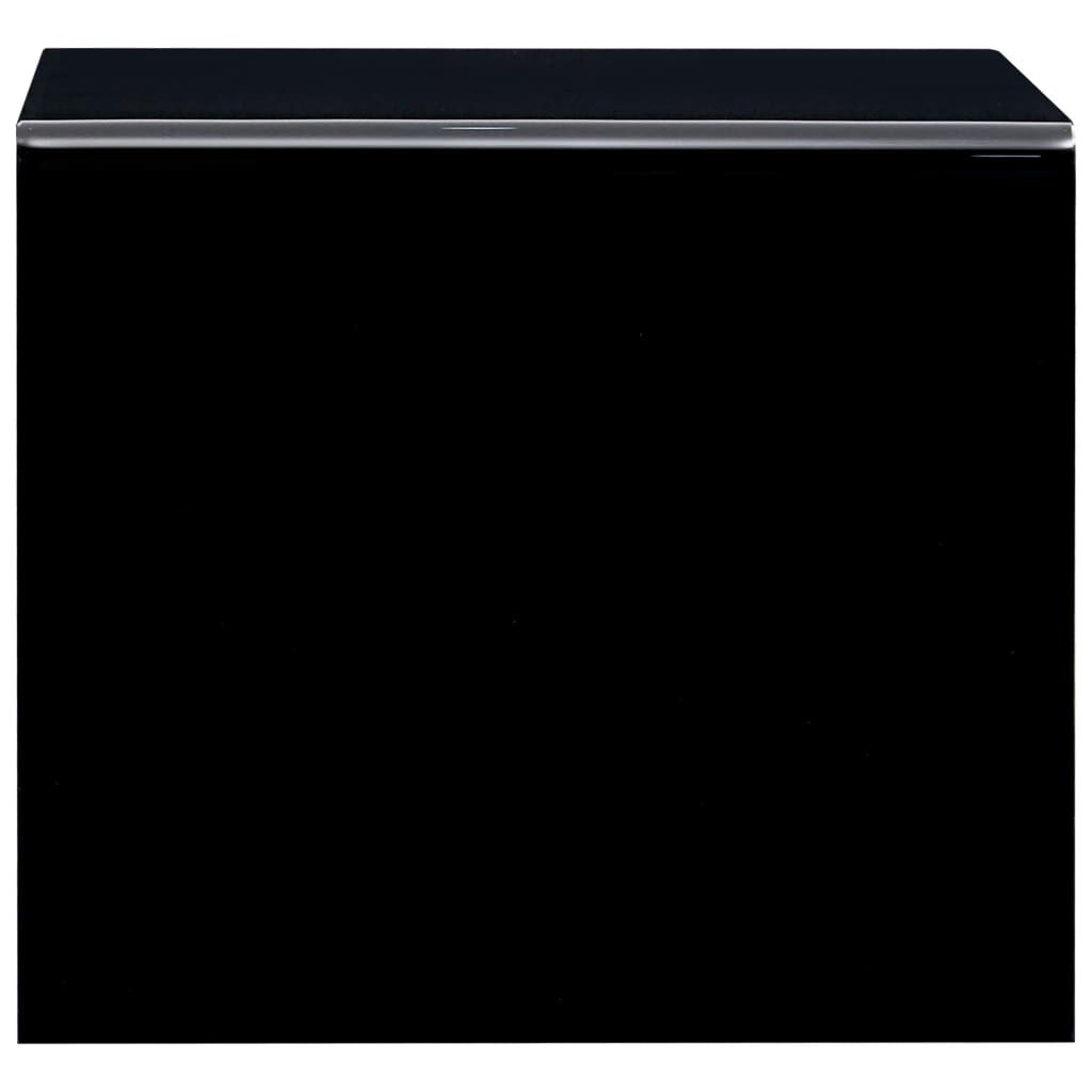 vidaXL Τραπεζάκι Σαλονιού Μαύρο 50 x 50 x 45 εκ. από Ψημένο Γυαλί