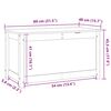 vidaXL Κουτί Αποθήκευσης Καφέ Μελί 80x40x45,5 εκ από Μασίφ Ξύλο Πεύκου