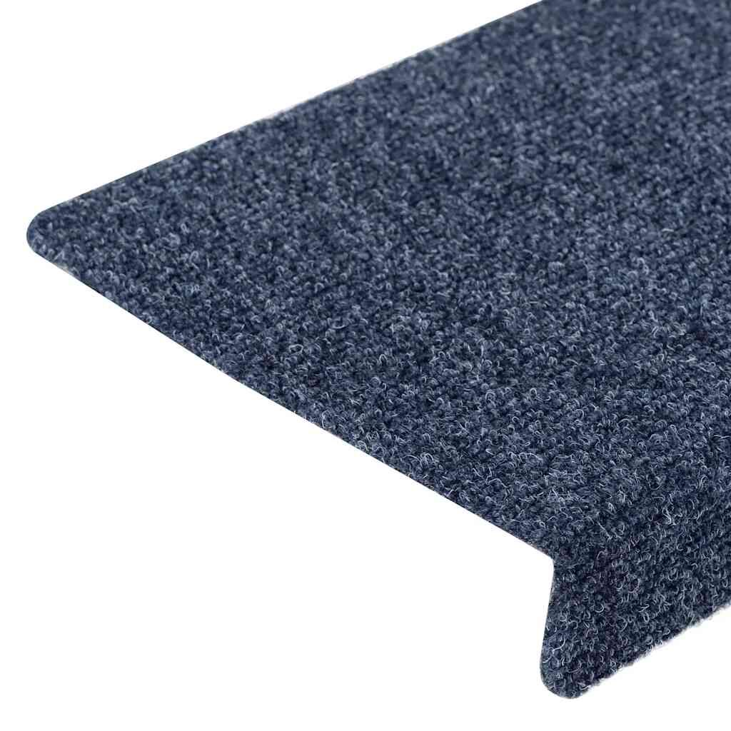 vidaXL Πατάκια Σκάλας 10 τεμ. Ανθρακί 65x21x4 εκ. Βελονιασμένα
