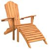 vidaXL Καρέκλα Κήπου Adirondack με Υποπόδιο Μασίφ Ξύλο Teak
