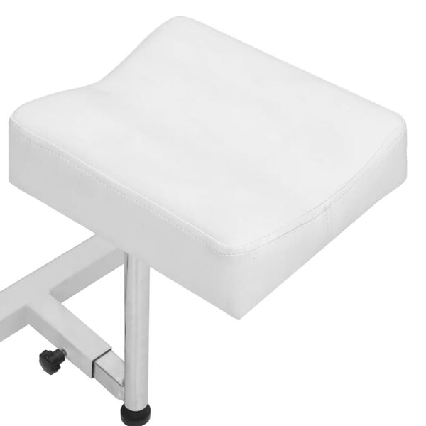 vidaXL Καρέκλα Μασάζ με Υποπόδιο Λευκή 127x60x98 εκ. Συνθετικό Δέρμα