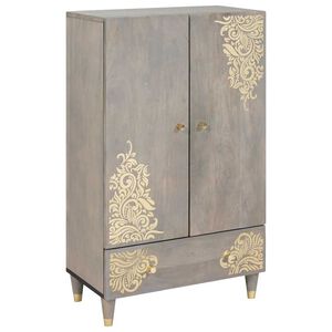 vidaXL Highboard &Gamma;&kappa;&rho;&iota; &kappa;&alpha;&iota; &Chi;&rho;&upsilon;&sigma;ό 60 x 33 x 100 &epsilon;&kappa;. &Sigma;&tau;&epsilon;&rho;&epsilon;ό &xi;ύ&lambda;&omicron; &mu;ά&nu;&gamma;&kappa;&omicron;