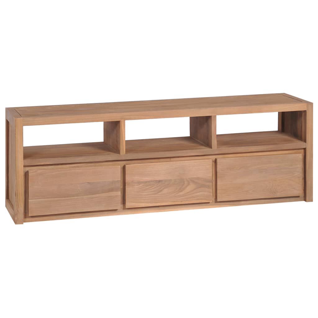 vidaXL Έπιπλο Τηλεόρασης 120x30x40 εκ Μασίφ Ξύλο Teak/Φυσικό Φινίρισμα