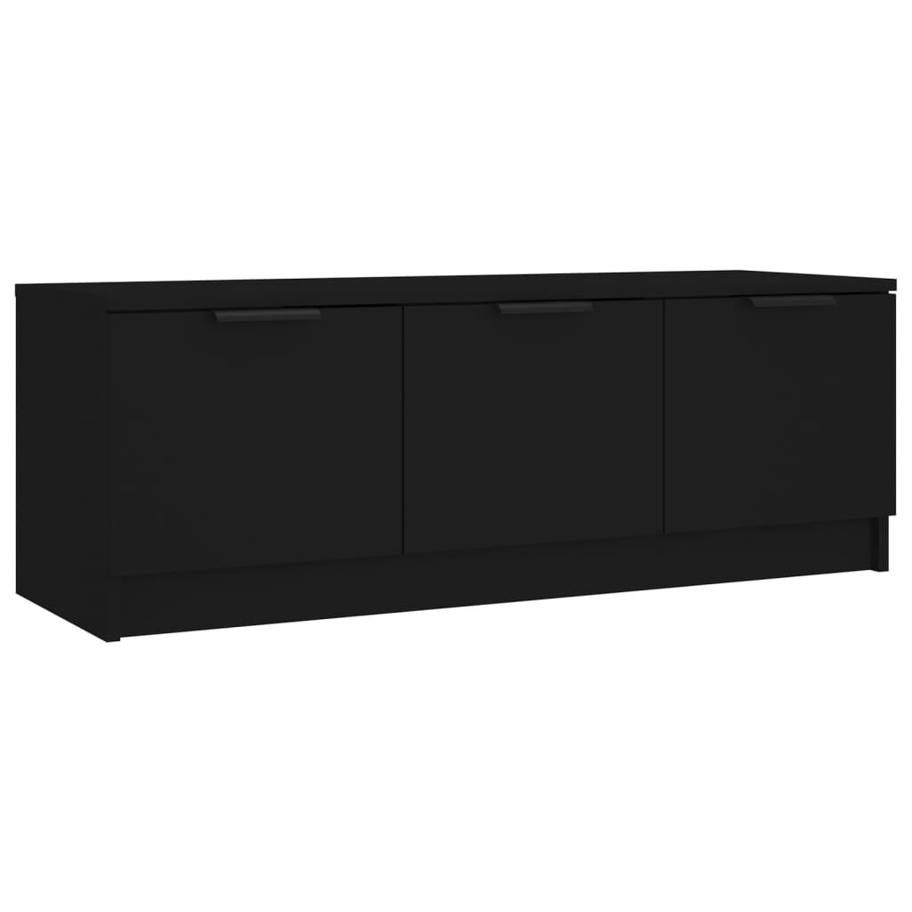 vidaXL Έπιπλο Τηλεόρασης Μαύρο 102x35x36,5 εκ. Επεξεργασμένο Ξύλο