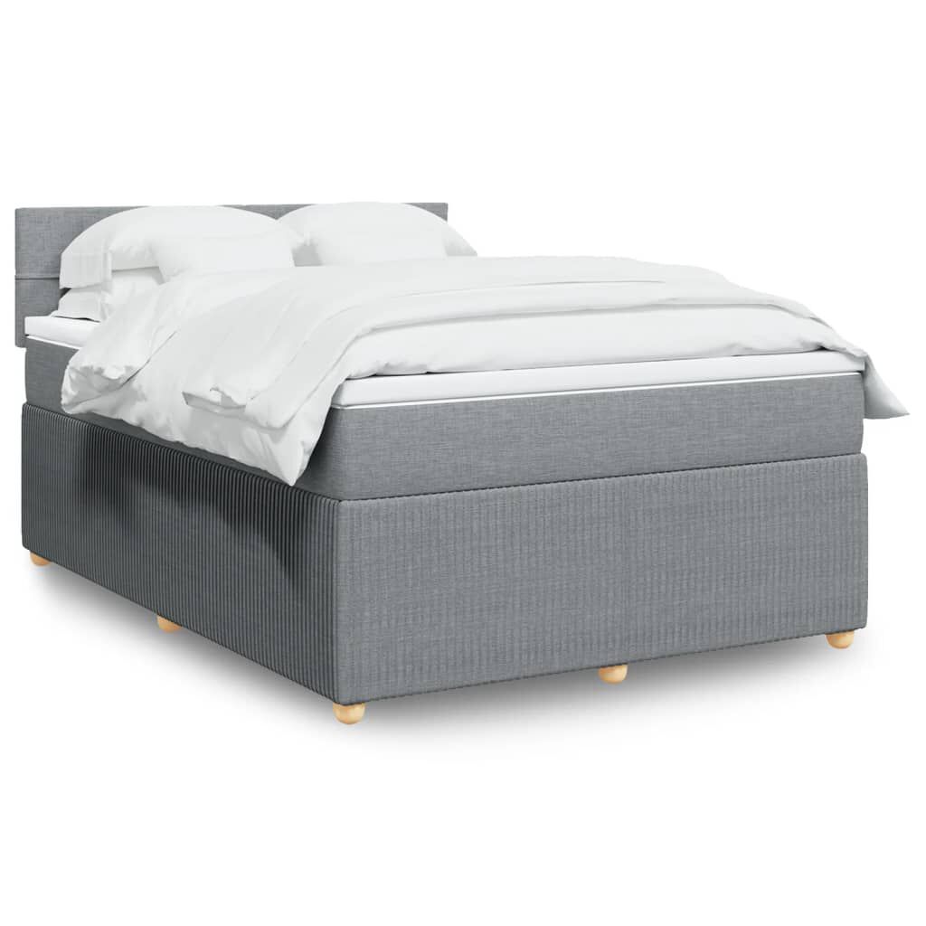 vidaXL Κρεβάτι Boxspring με Στρώμα Αν. Πράσινο 160x200εκ Υφασμάτινο