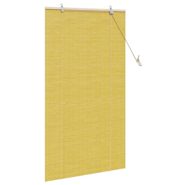 vidaXL Ρολά και Σκίες Παραθύρων Κίτρινο 80 x 160 cm Μπαμπού